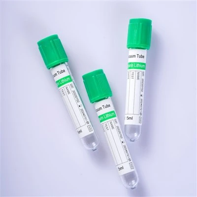 Tubo-verde para coleta de sangue com heparina de lítio/sódio