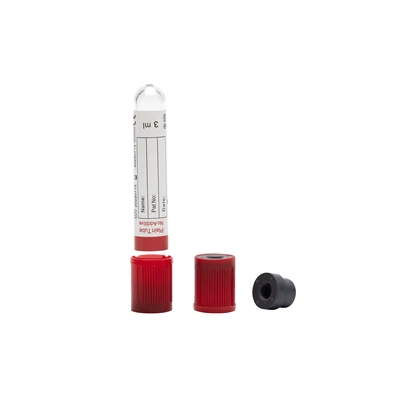 Tubo vermelho liso da coleção do sangue do soro do tampão do vácuo 2ml 5ml 10ml nenhum aditivo